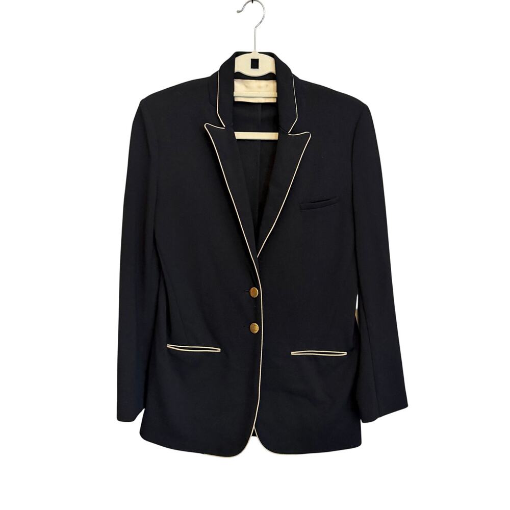 Vintage Merci Italia Blazer Jacket 40 Black Career Office Professional Old Money